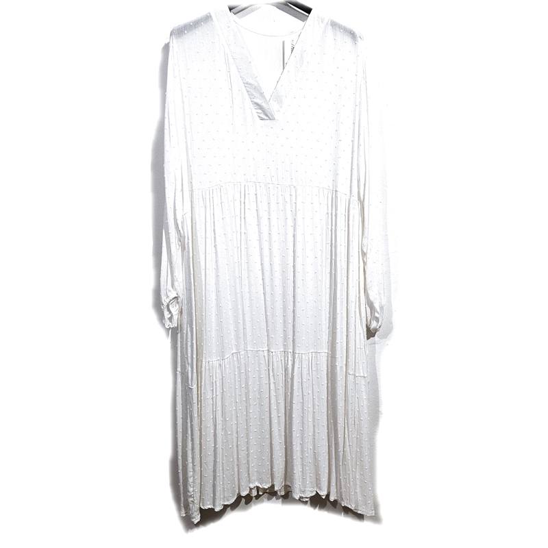 Obleka z dolgimi rokavi Pike bela