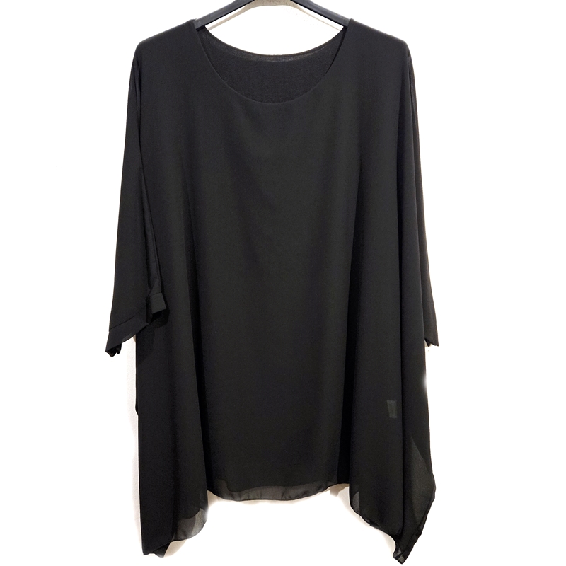 Elegantna tunika enobarvna črna