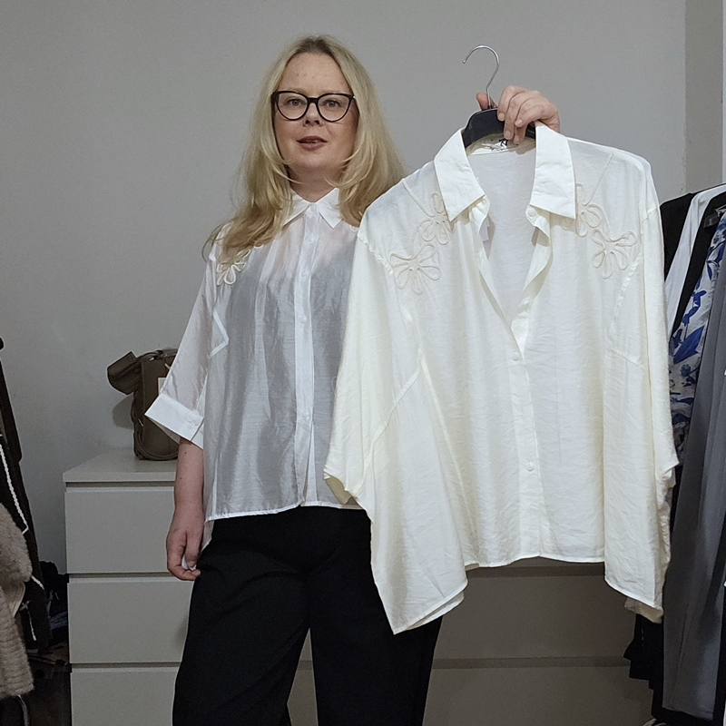 Elegantna oversize bluza ravna rumena/šampanjc