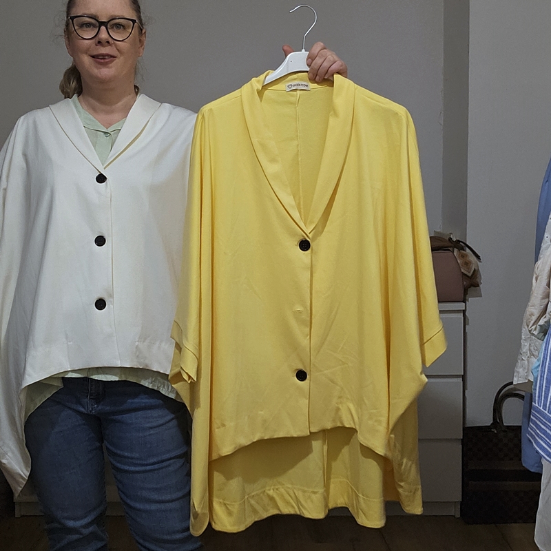 Top oversized suknjič rumen